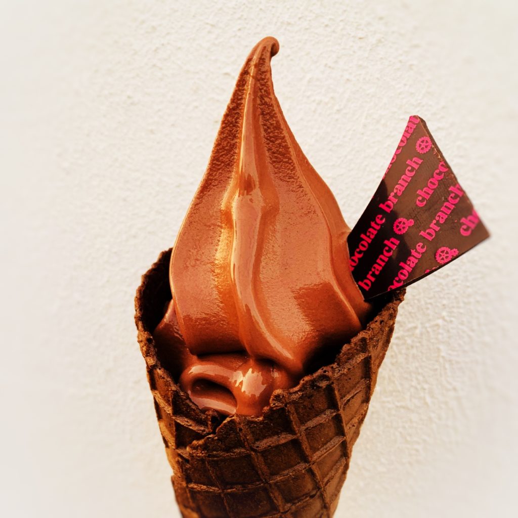 エクアドル産カカオ70％　ソフトクリーム　チョコレート